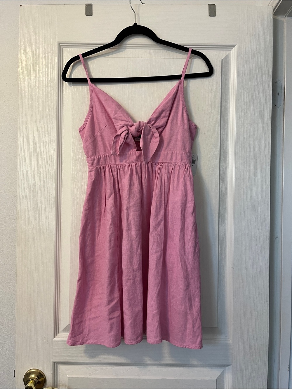 Old Navy Pink Tie-Front Mini Dress